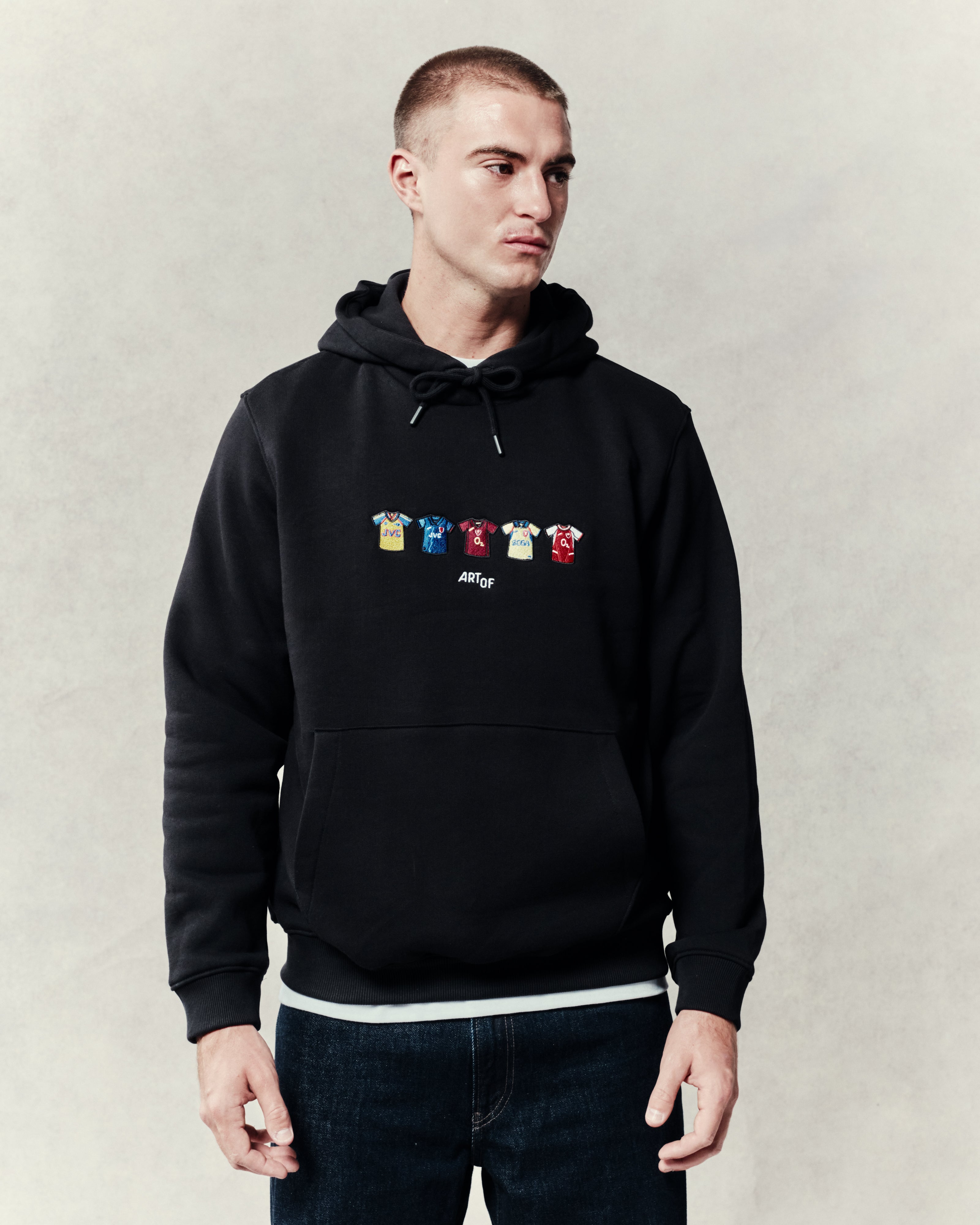 ART OF AFC Embroidered Classics Black Hoodie | Football Sweat