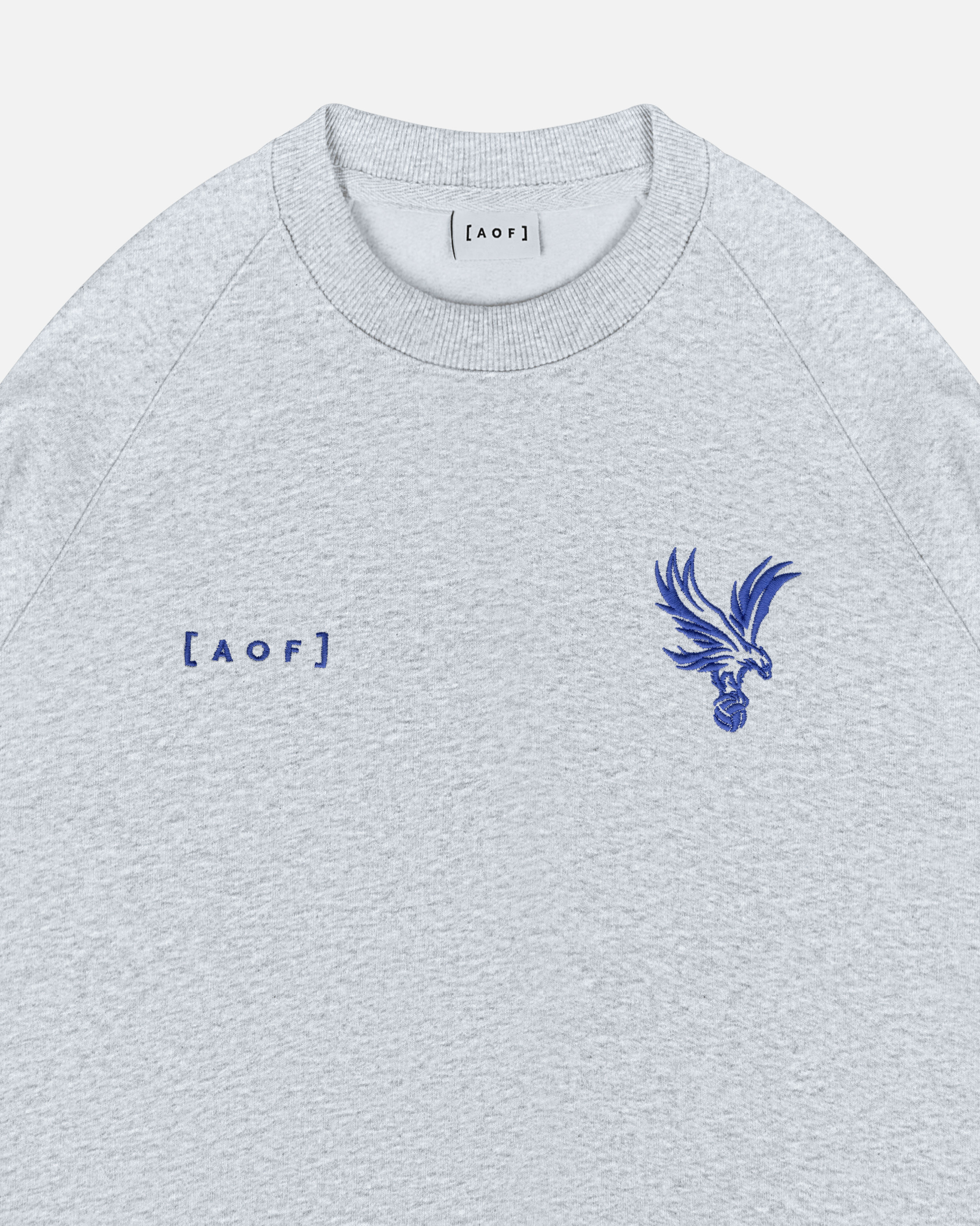 AOF x Crystal Palace Eagle & Ball Raglan Sweat | Grey Jersey | Shop