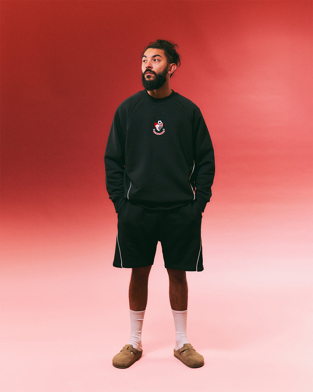 ART OF Football x AFC Bournemouth Black Panelled Sweat | AOF x AFCB