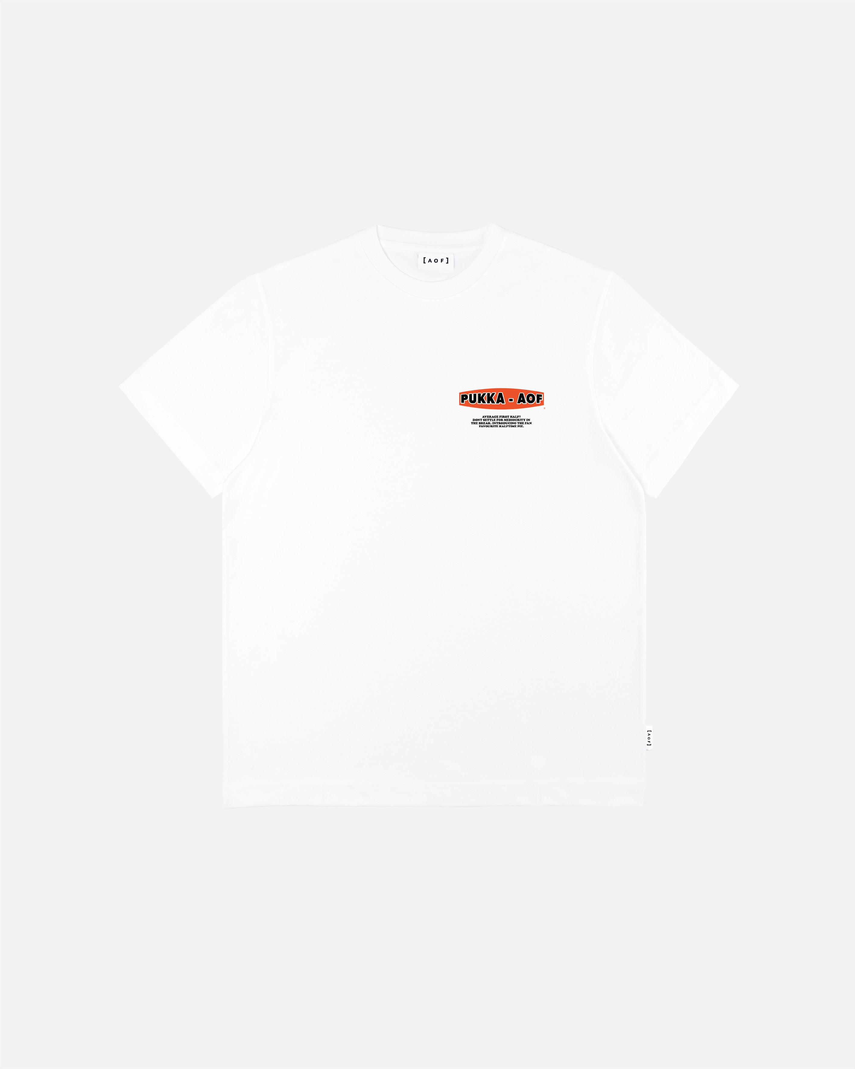ART OF x Pukka's Halftime Pie | White Graphic Football T-shirt