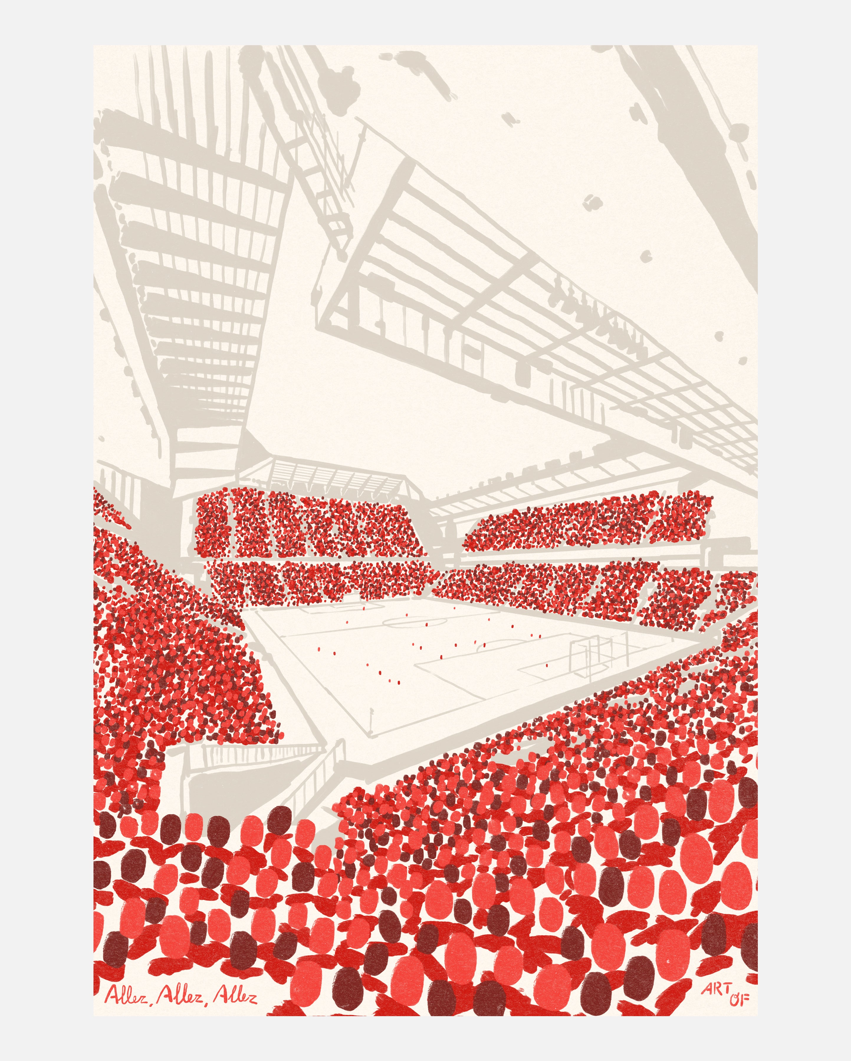 ART OF LFC 12th Man Framed Print | Football Art