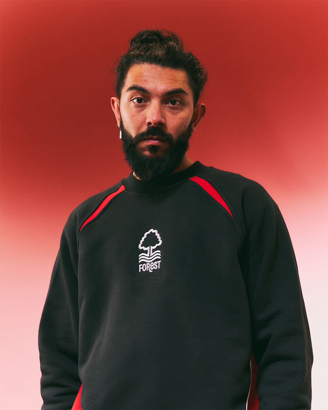 ART OF Football x Nottingham Forest Black Panelled Sweat | AOF x NFFC