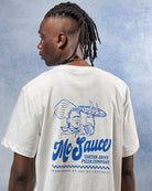 ART OF McSauce Pizza Co Tee | White Graphic Football T-shirt
