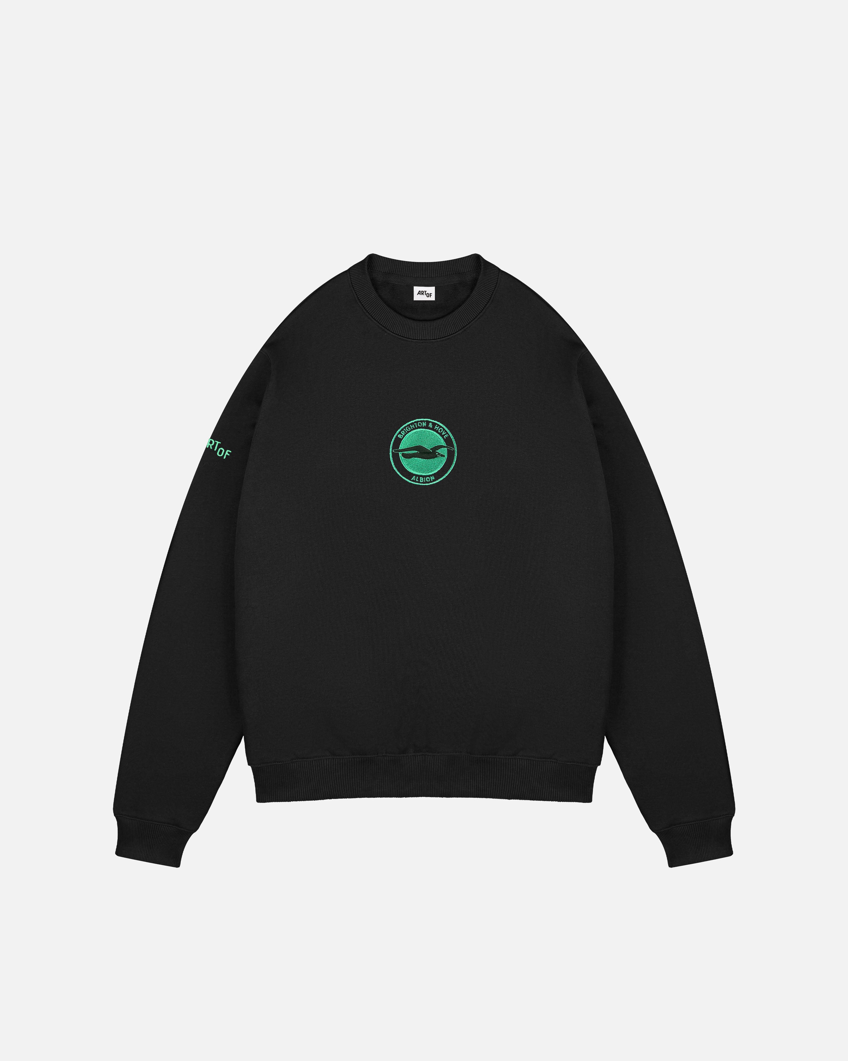 ART OF x Brighton Single Colour Crest Sweat | Black Football Jumper