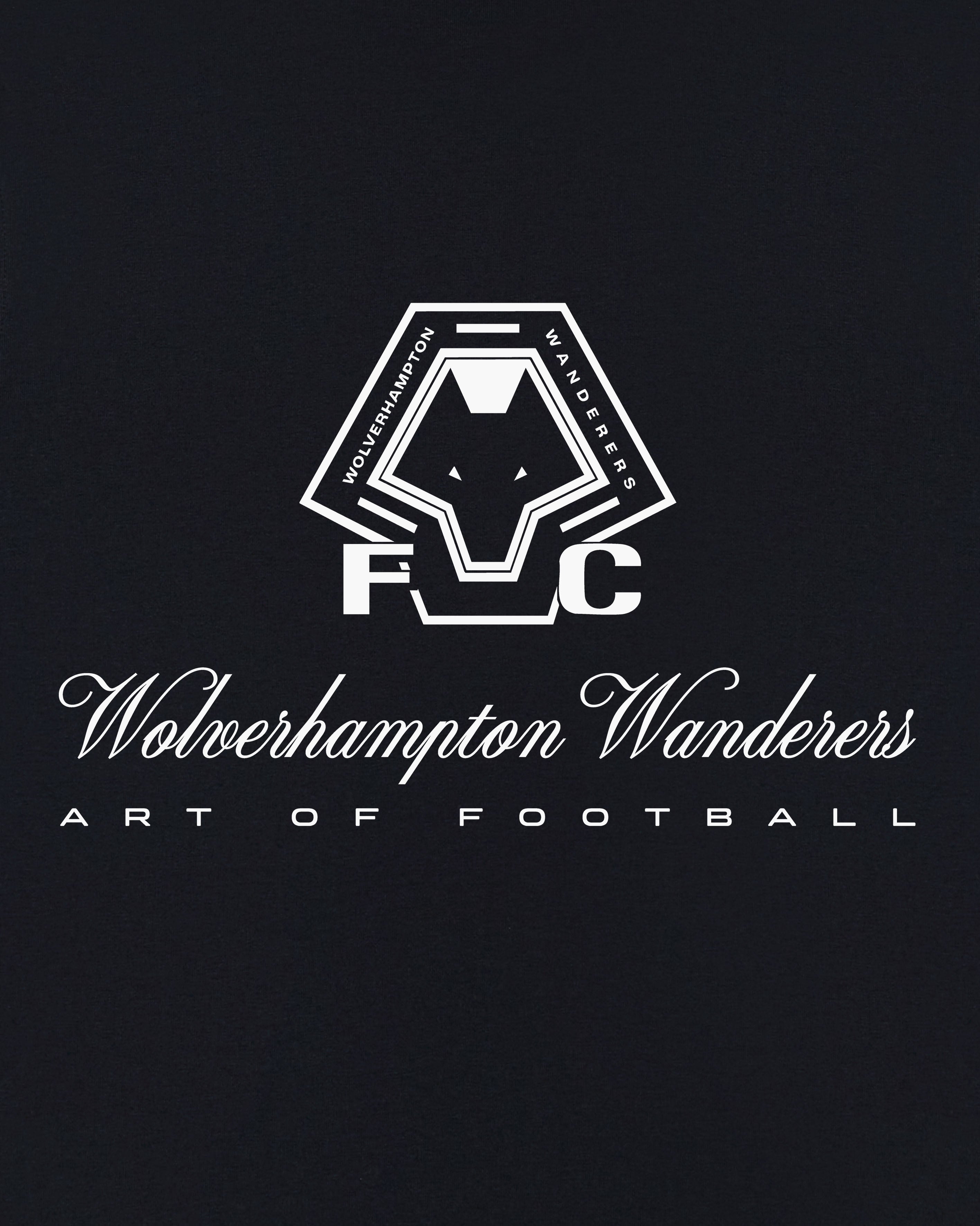 ART OF x Wolves Heritage Tee | Black Graphic Football T-shirt