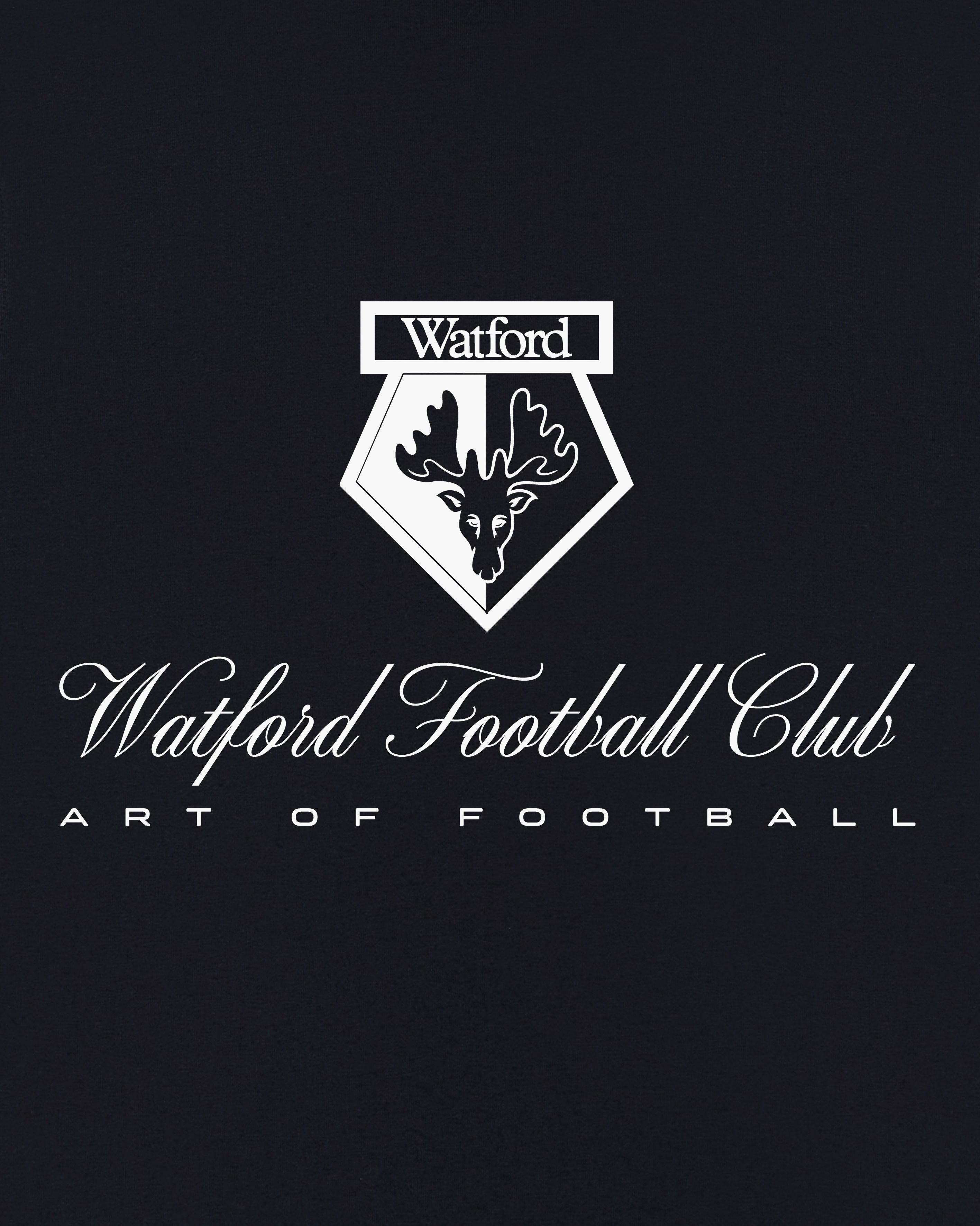 ART OF x Watford Heritage Tee | Black Graphic Football T-shirt