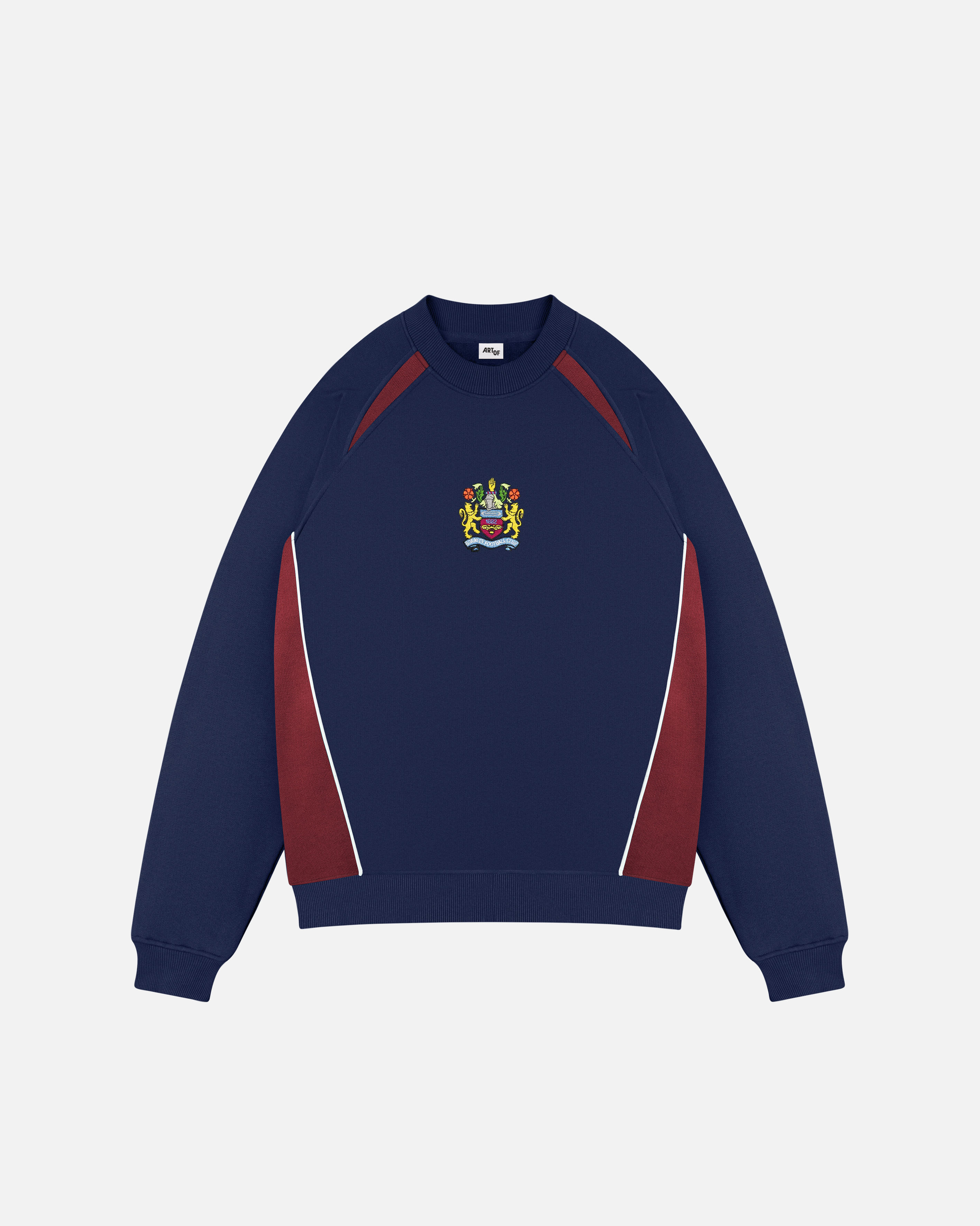 ART OF x Burnley Navy Panelled Sweat | Shop Football