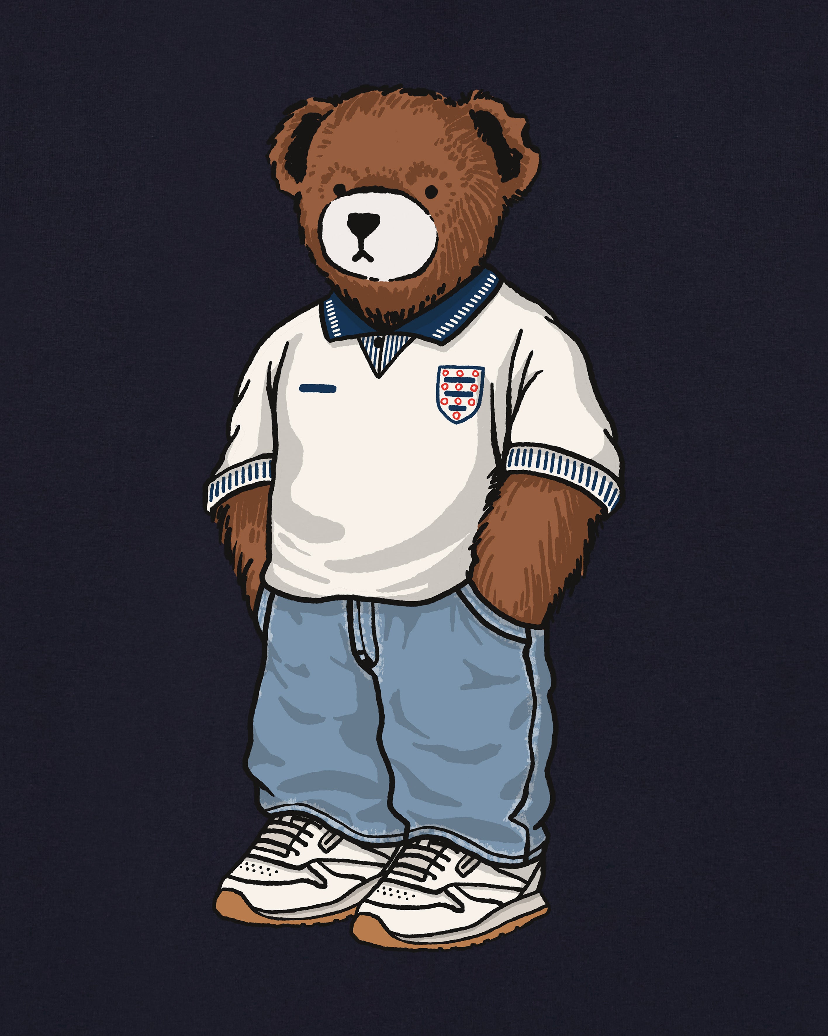 ART OF ENG '90 Pickles Sweat | Navy Printed Football Top
