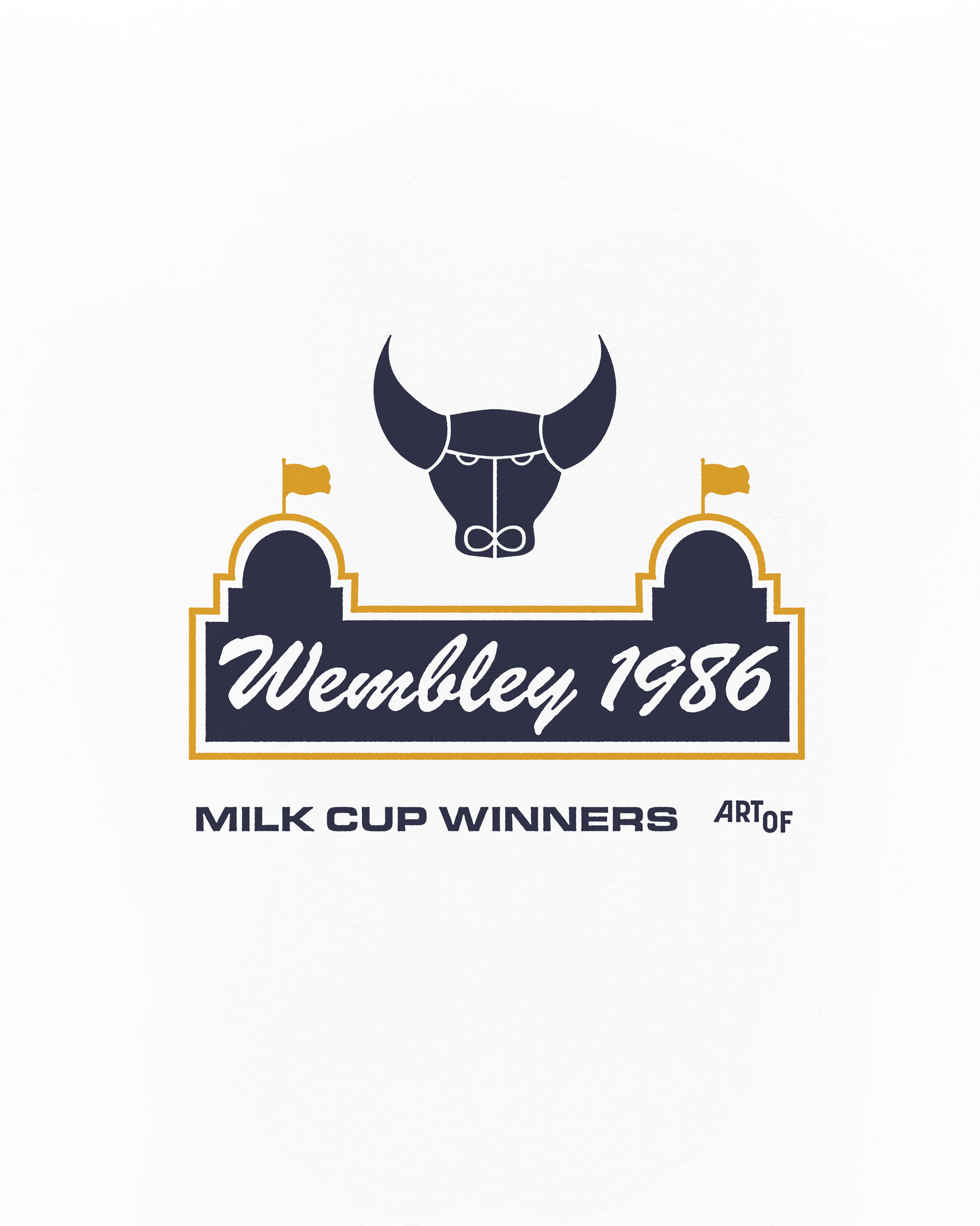 ART OF x Oxford Wembley 1986 | White Graphic T-shirt | Football Merch