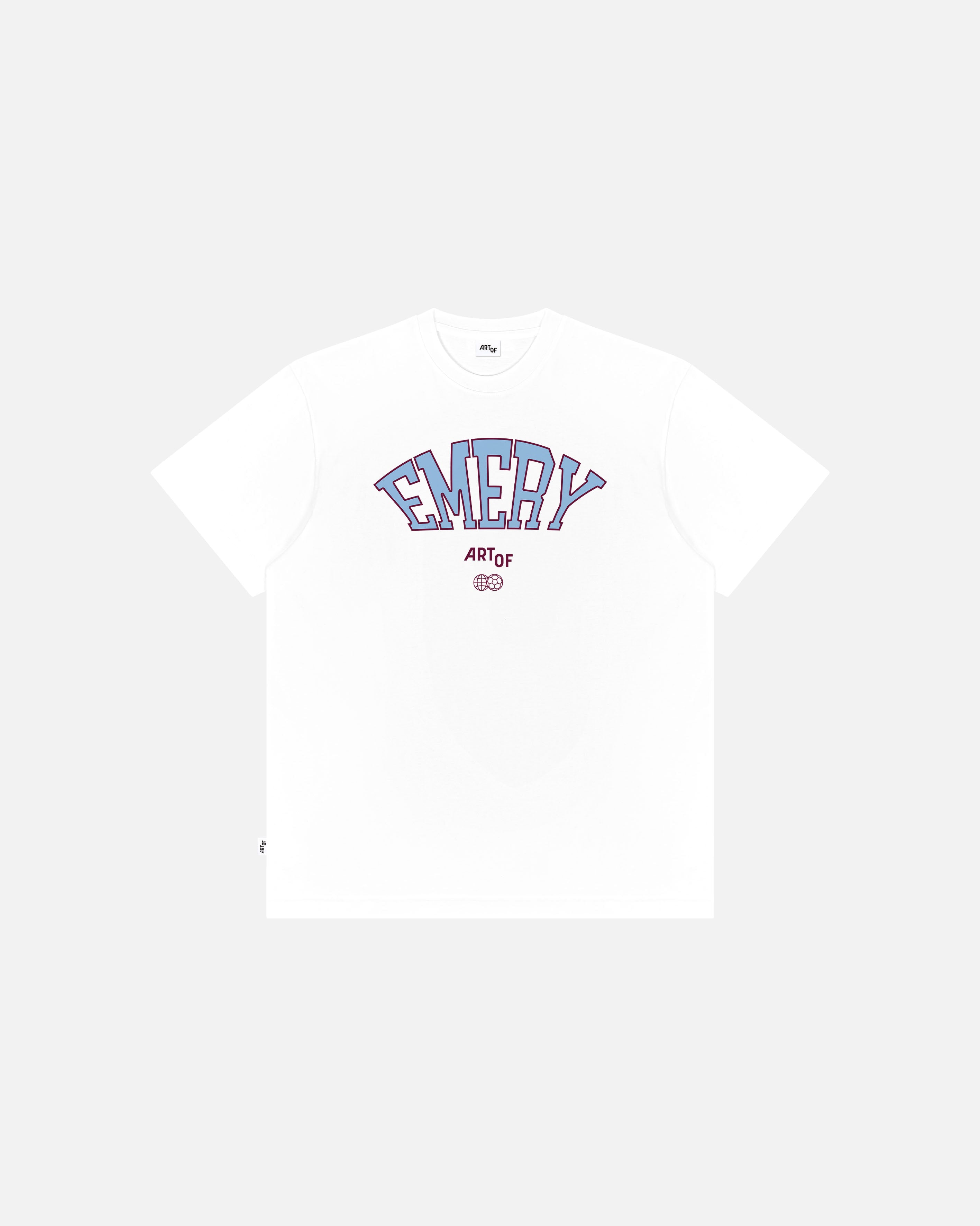 ART OF University of Emery Tee | White Graphic Football T-shirt