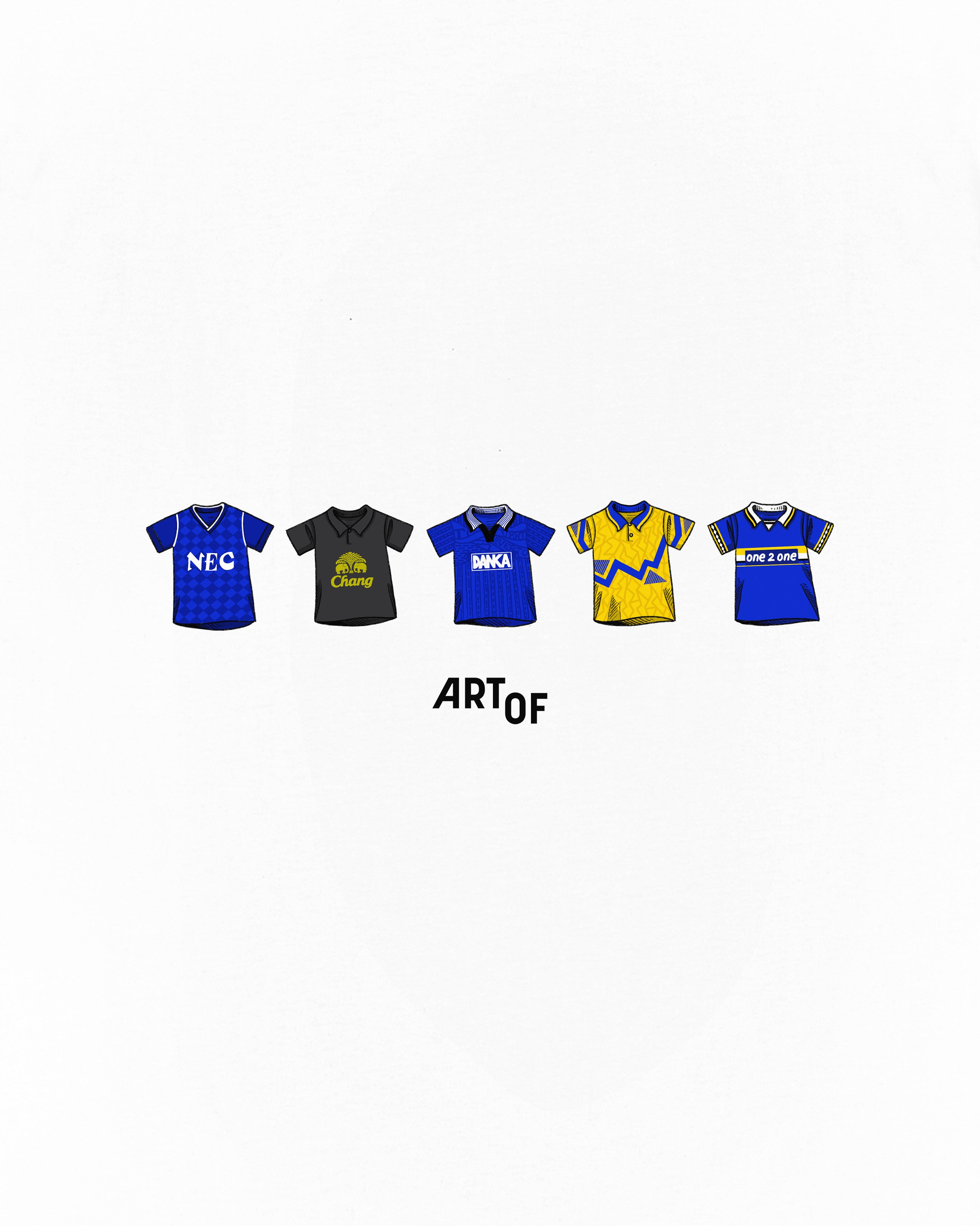 ART OF x Everton Printed Classics Tee | White Graphic Football T-shirt